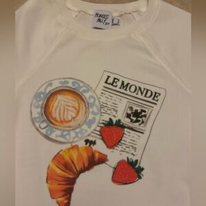 🥐 Princess Polly Croissant Coffee Strawberry Graphic Tee T-Shirt